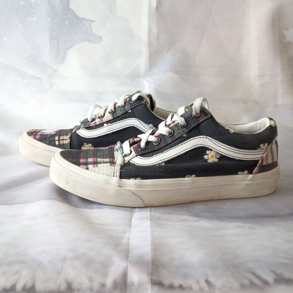 Vans Old Skool Floral Lace Patchwork Sneakers Men 5.5 Women 7 Unisex Shoes - Picture 11 of 11